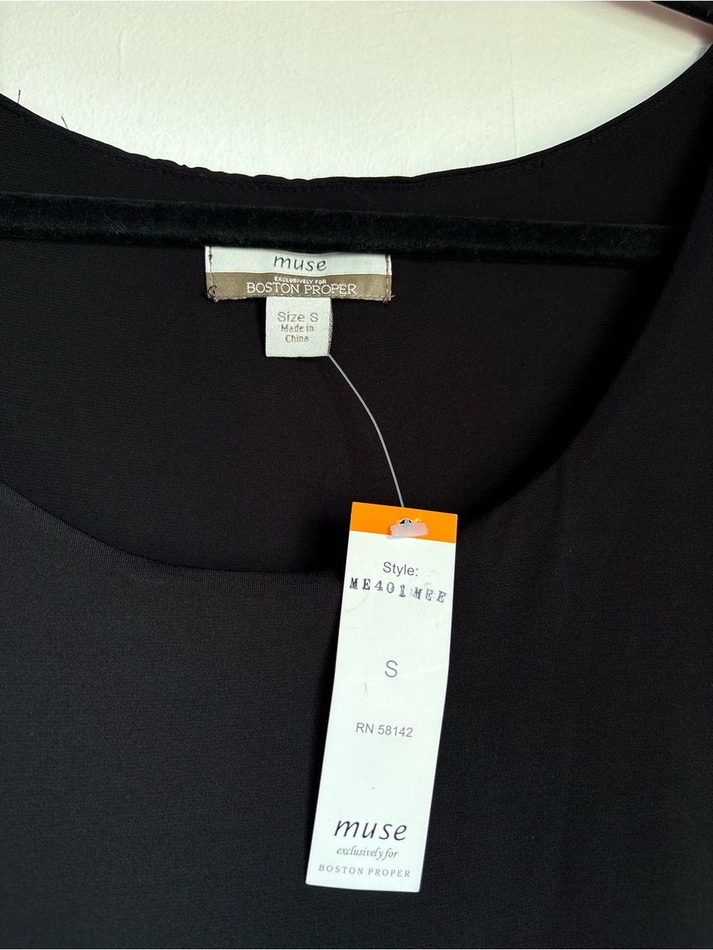 Muse Exclusively for Boston Proper Black High-Low Layered Midi Dress Size S NWT - Picture 3 of 5